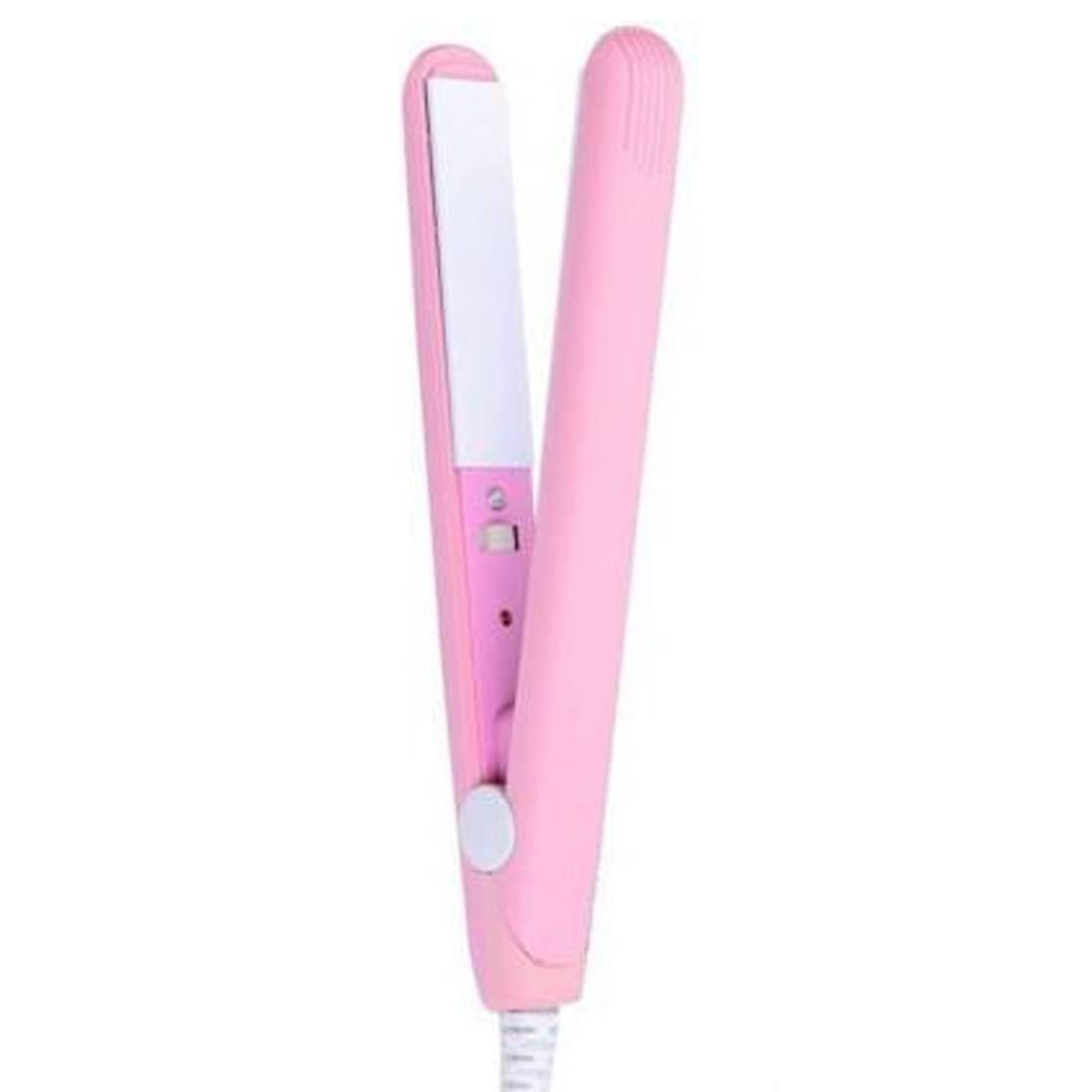 Nirvani Mini Hair Straightener - Pink Portable Flat Iron for Travel, Quick Styling & Smoothing - Perfect for Home, Salon & On-the-Go Use