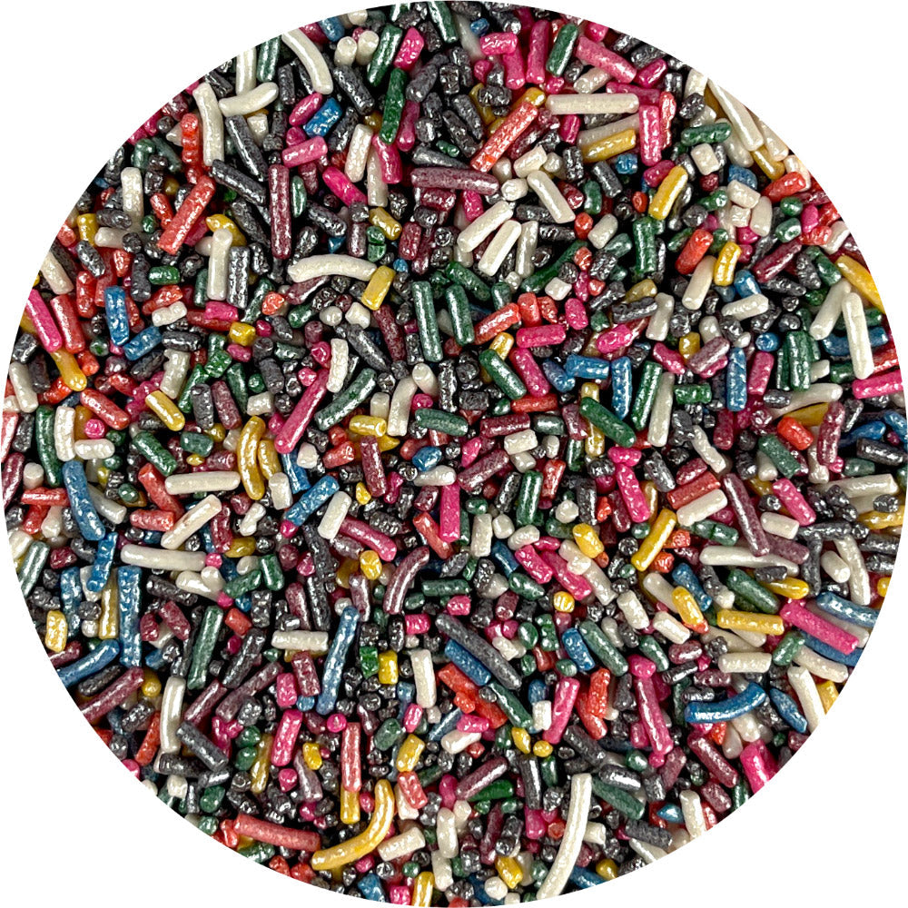 DecoPac Rainbow Shimmer Sprinkles | 26oz Bulk Tub | Perfect for Cake Decorating, Cupcake Toppings & Dessert Garnish