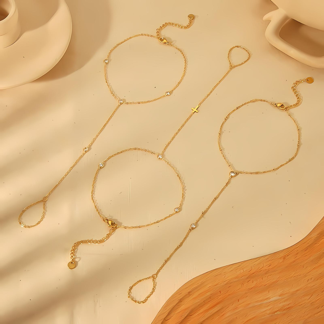 Elegant Gold Plated Cross Anklet Chain for Women - Dainty Link Bracelet Ankle Jewelry | TA8026 | Perfect for Everyday Wear, Beach Vacation & Boho Fashion