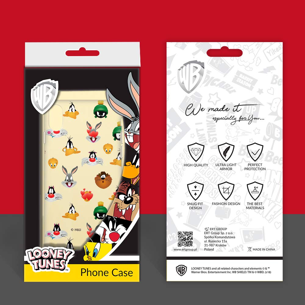 Original & Officially Licensed Looney Tunes 007 iPhone XR Case - Slim Fit, Semi-Transparent Protective Cover for Apple iPhone XR - Perfect for Everyday Use, Travel & Showcasing Your Style