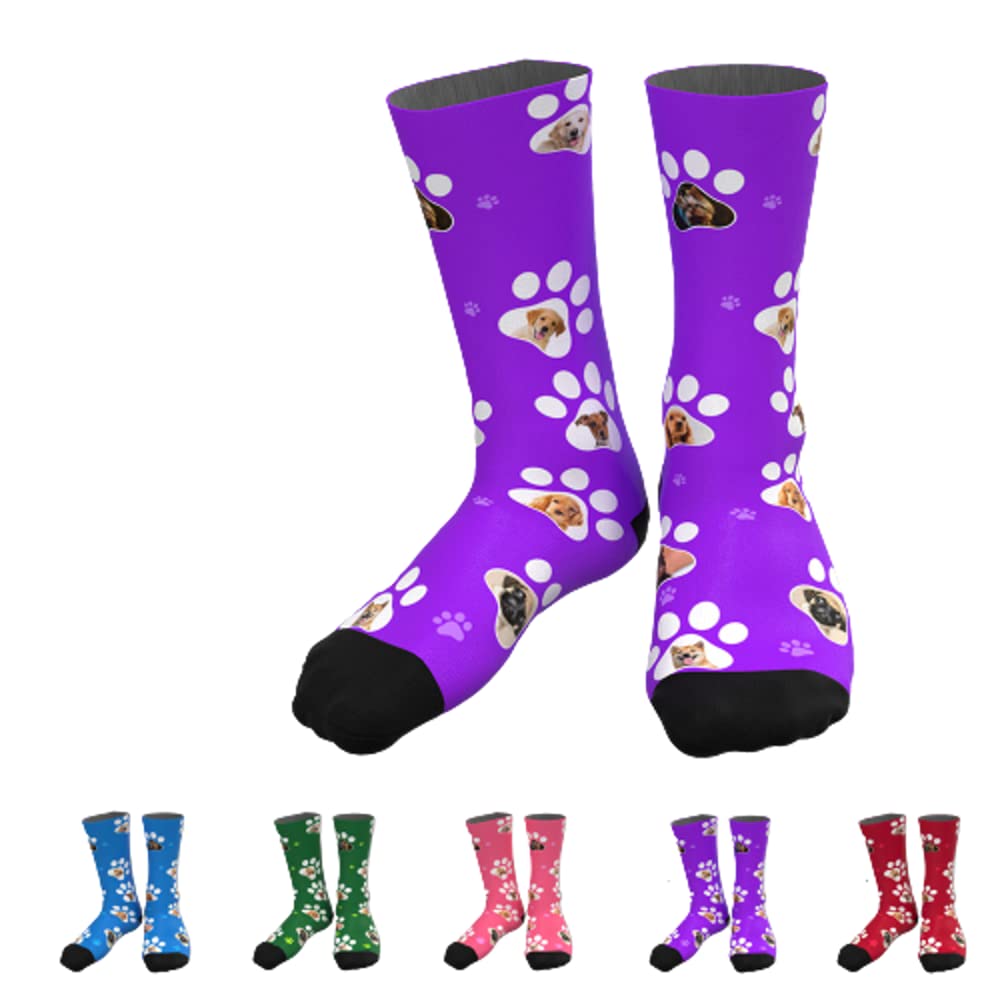 Custom Pet Face Socks - Personalized Photo Gifts for Pet Lovers - Home & Travel