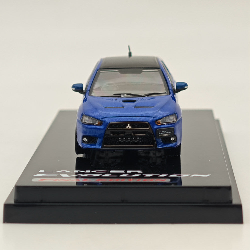 1/64 Scale Mitsubishi Lancer Evolution X Final Edition Diecast Model Car - Blue HJ642053CBL | Collectible Hobby Japan Toy for Car Enthusiasts & Display Showcase