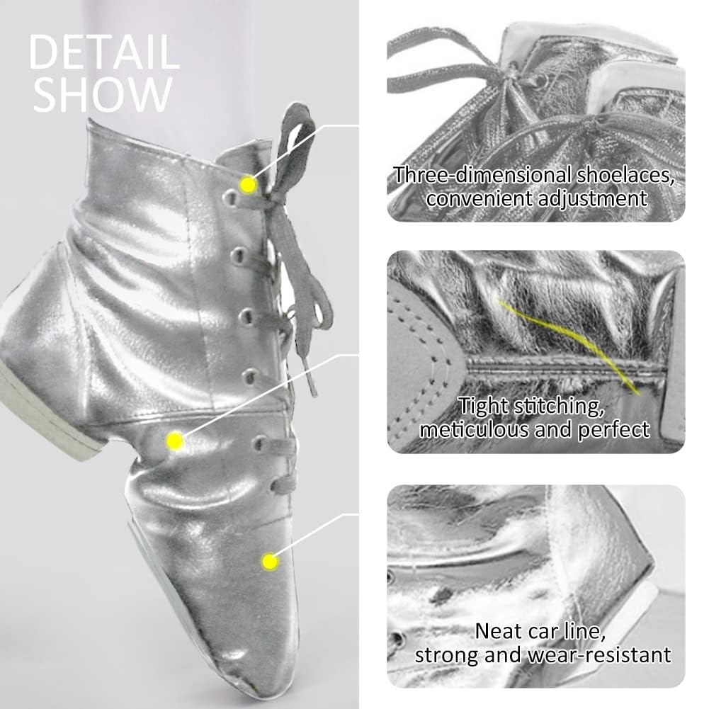 Women's Lace-Up Ankle Jazz Dance Shoes - Modern Dance Boots for Ballet, Jazz, and Contemporary Performances