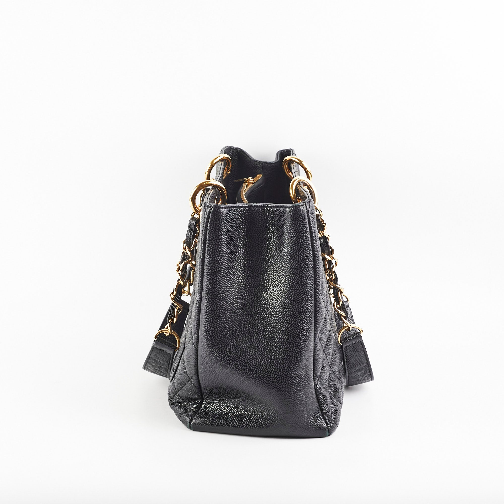 Chanel Caviar GST Grand Shopping Tote Bag - Black Leather Luxury Handbag for Women | Perfect for Work, Travel & Everyday Use