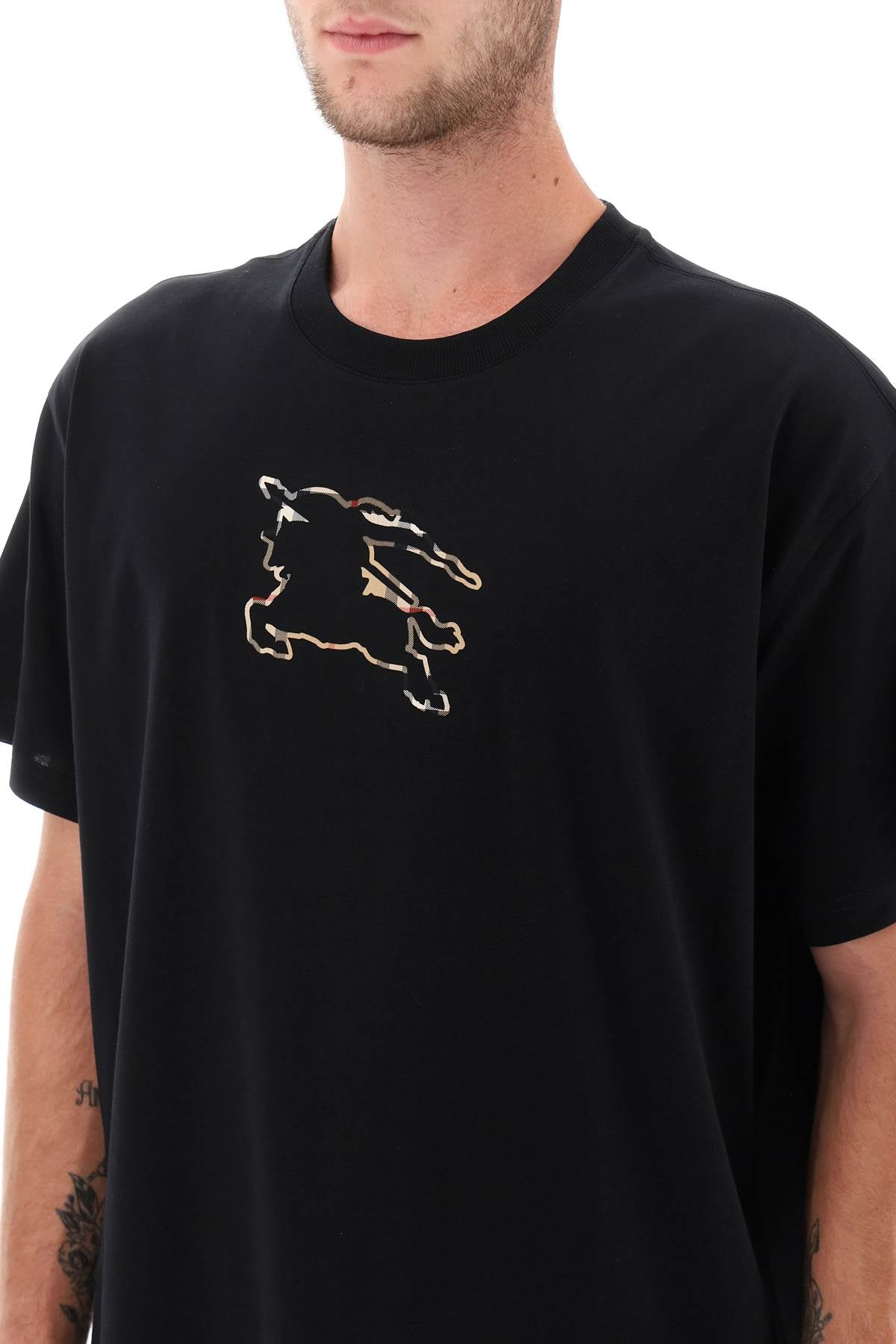 Burberry EKD Inlay T-Shirt for Men - Classic Cotton Crewneck Tee for Casual Wear & Street Style
