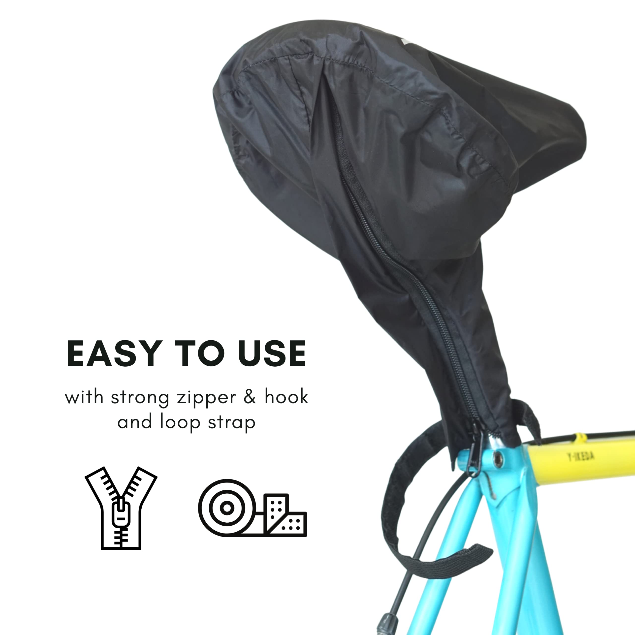Waterproof Bike Seat Cover - Durable Water-Resistant Bicycle Saddle Protector for Car Rack Transport & Outdoor Cycling - Fits Up to Seatpost - Weatherproof Cycling Accessories for Rainy Days & Long-Distance Rides