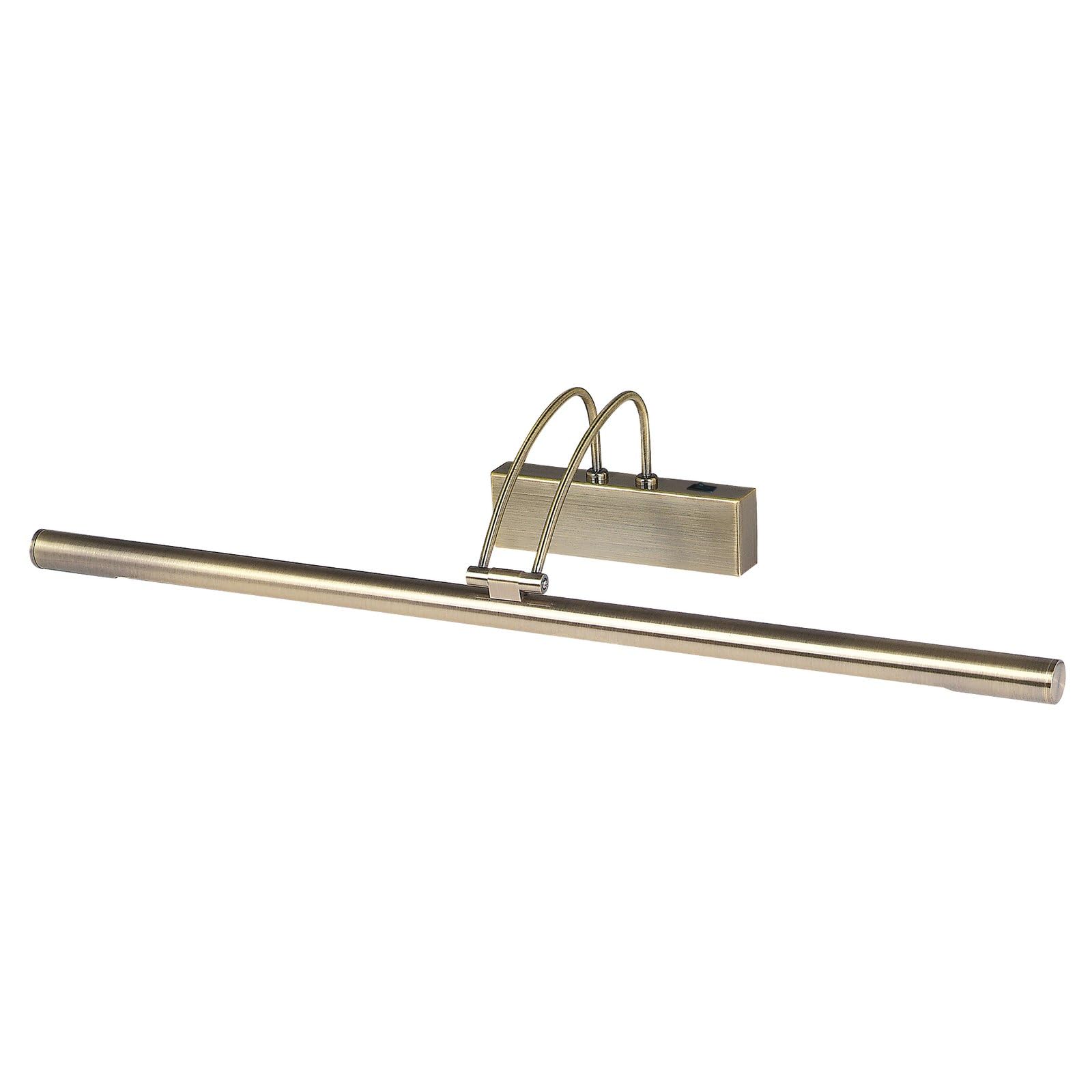 8343AB Antique Brass LED Picture Light with Switch - Wall Mounted Art Lighting for Paintings, Photos & Mirrors - Perfect for Galleries, Living Rooms & Bedrooms