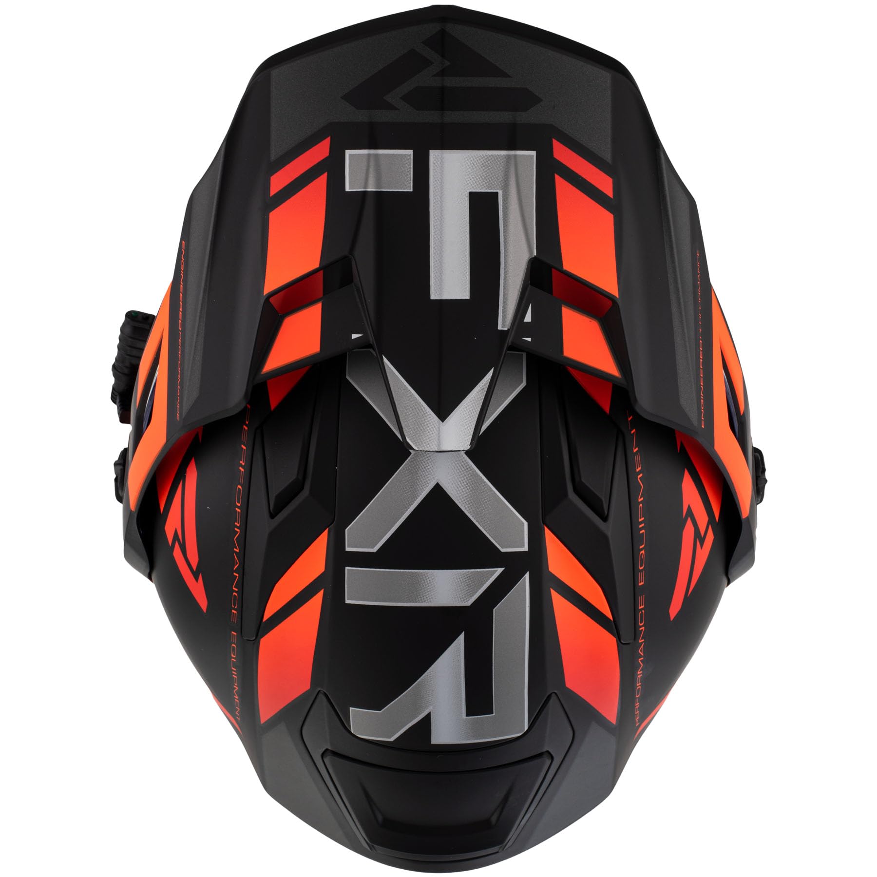 FXR Maverick X Helmet 2025 - Black/Orange - Large Size - High-Performance Snowmobile & ATV Helmet for Extreme Sports & Winter Adventures