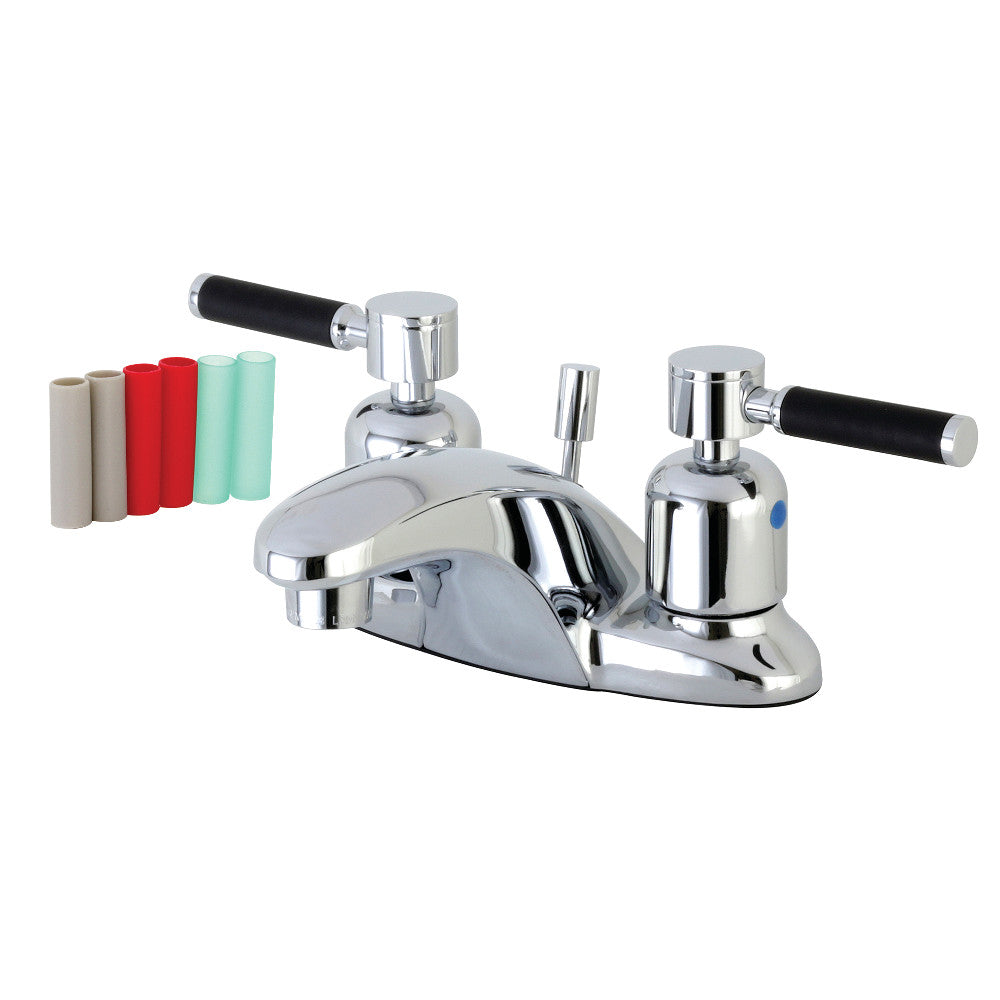 Kingston Brass FB8621DKL 4-Inch Centerset Bathroom Faucet - Modern Matte Black Finish for Vanity Sinks - Perfect for Home, Hotel & Commercial Use
