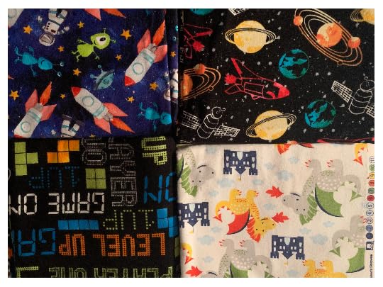 5 lbs Weighted Blanket with Dragon, Planet, Rocket & Alien Designs - Washable Flannel for Gaming, Stress Relief & Better Sleep