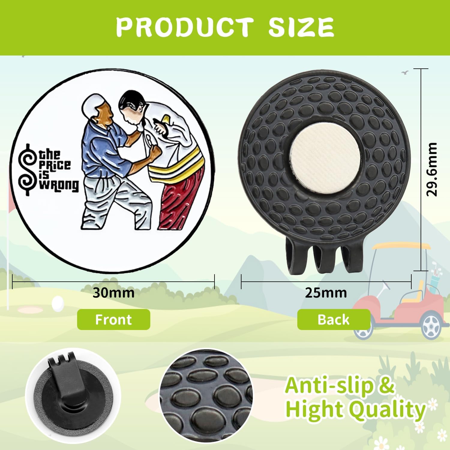 Funny Magnetic Golf Ball Marker Hat Clip - Golf Accessories for Men & Women - Perfect Gift for Golf Lovers, Dad & Retirement - Great for Golf Courses, Driving Range & Casual Wear