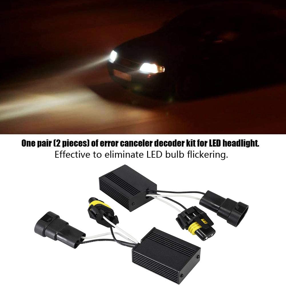 H7 LED Headlight Fog Light Bulbs with CANbus Decoder Kit - Anti-Flickering, No Computer Warning Error - Perfect for Night Driving & Off-Road Adventures