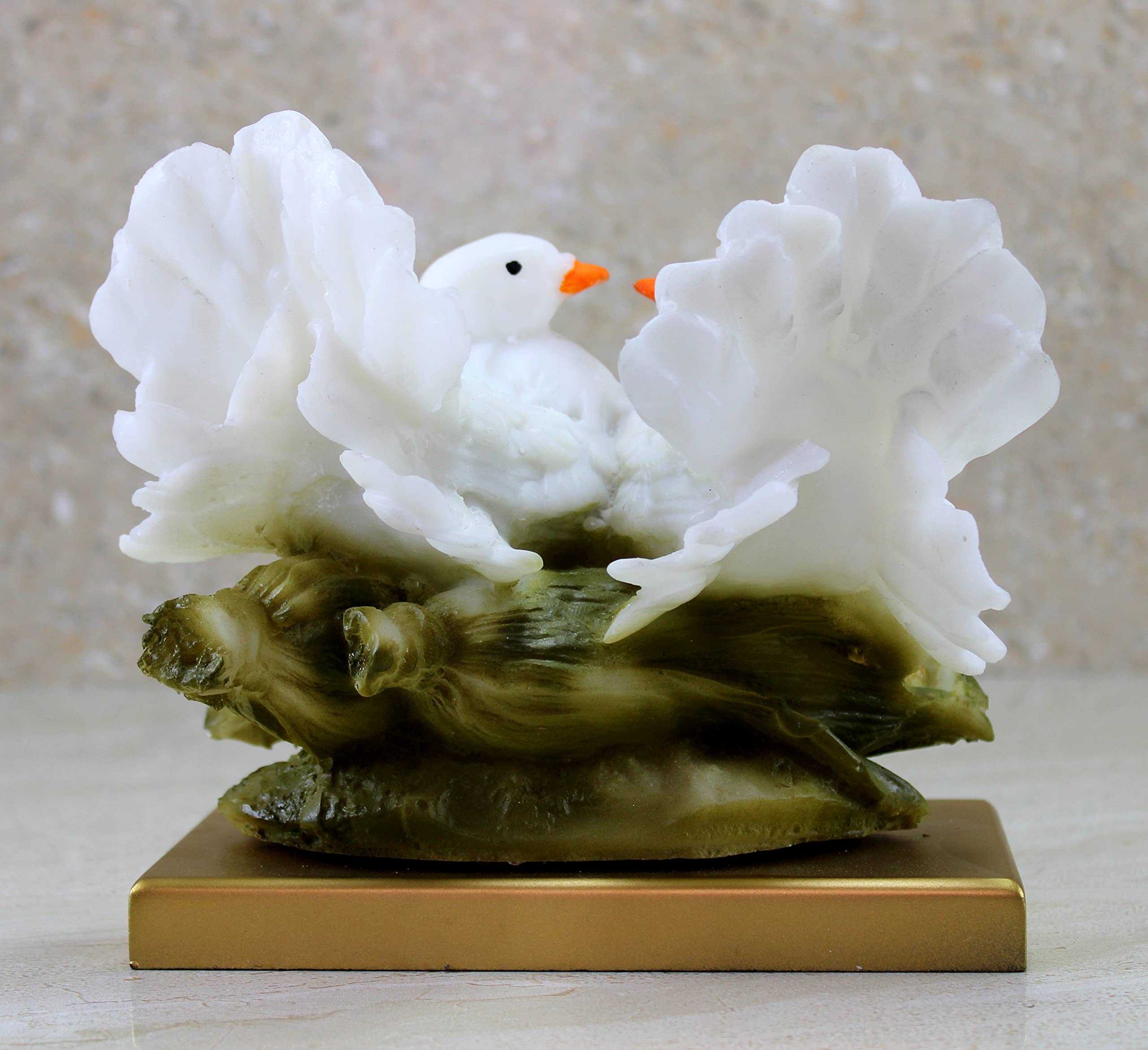 eSplanade Love Birds Figurine - Romantic Couple Bird Statue Home Decor Gift for Wedding, Anniversary & Valentine's Day (White) | Perfect for Living Room, Bedroom & Office Desk Decoration