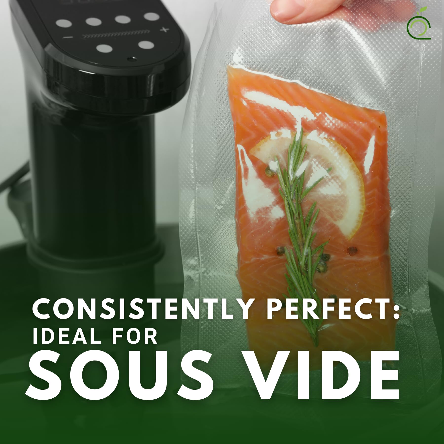 8'' x 50' Vacuum Sealer Rolls (2-Pack) | BPA-Free Heavy-Duty Food Saver Bags | Commercial Grade Embossed Design | Perfect for Sous Vide Cooking, Long-Term Food Storage & Meal Preparation | Ideal for Home Kitchens & Restaurants
