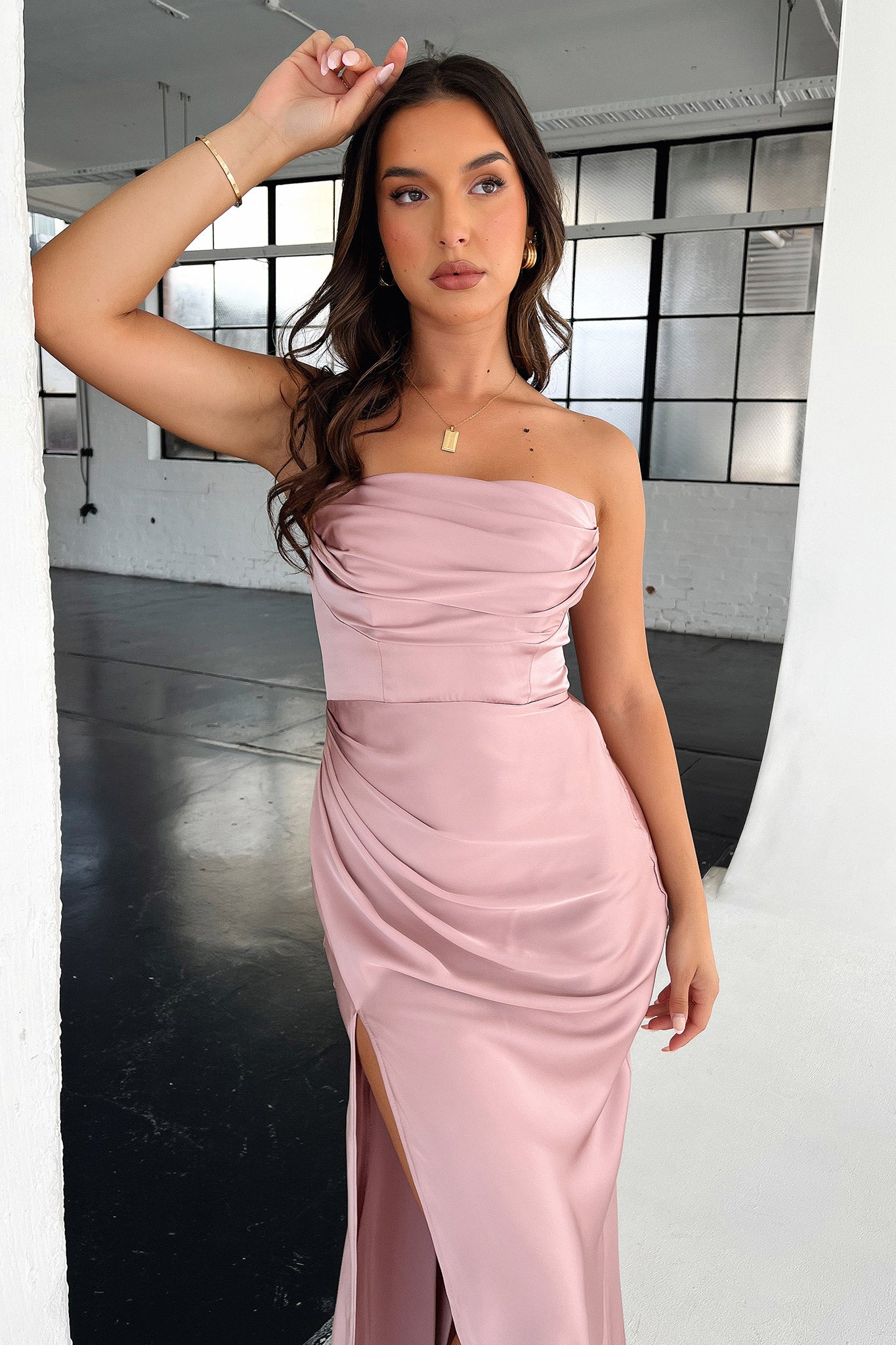 Lola Maxi Dress in Blush - Elegant Flowy Long Dress for Women | Perfect for Summer, Beach, Weddings & Special Occasions