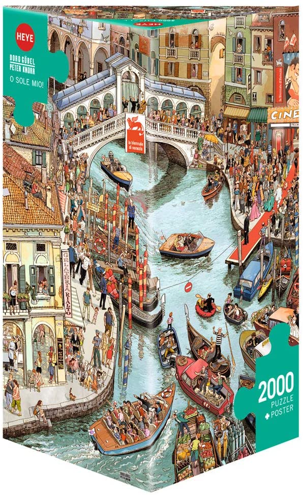 Heye 2000-Piece Triangle Jigsaw Puzzle - O Sole Mio - Challenging Adult Puzzle for Home Decor & Relaxation