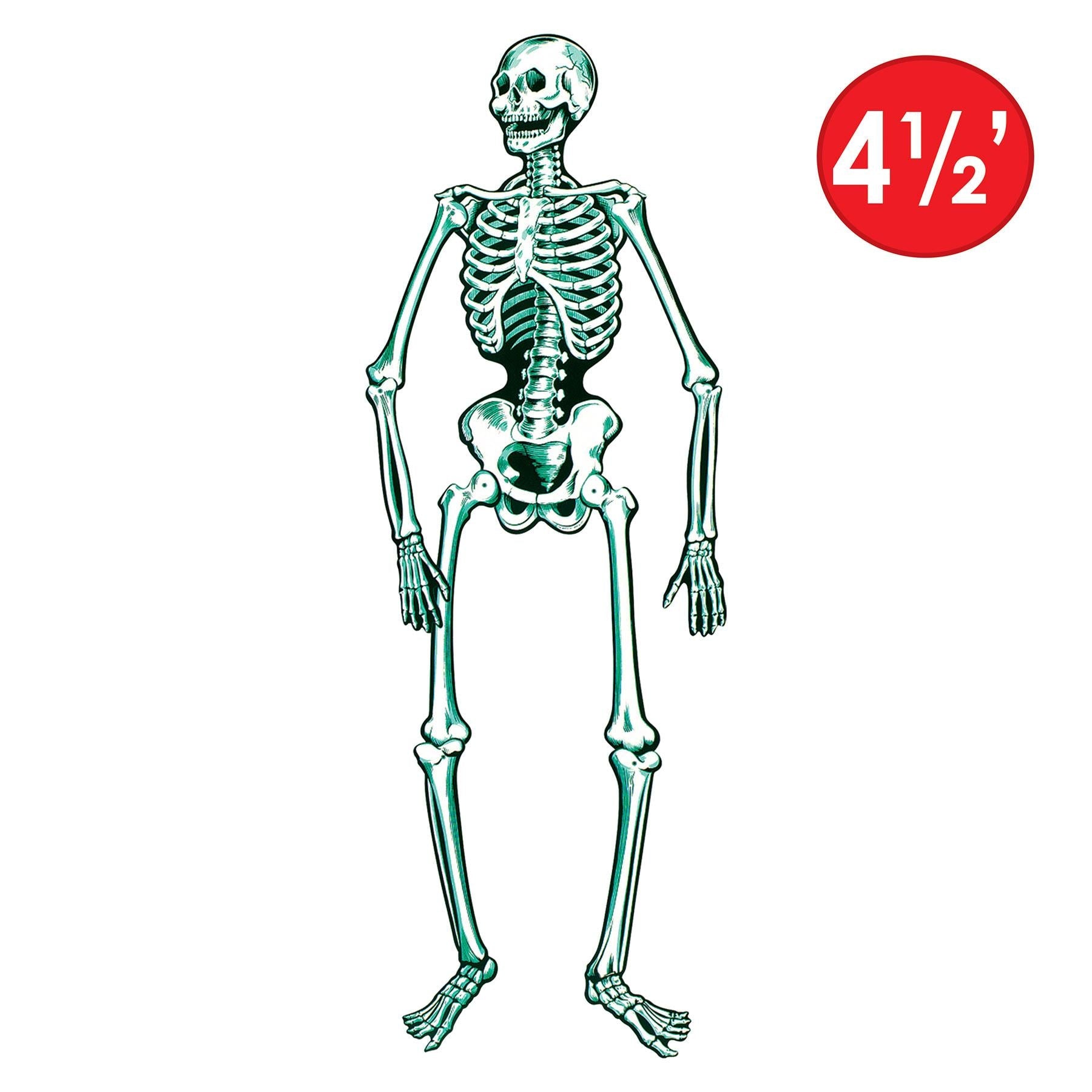 12 Pack Beistle Halloween Jointed Skeleton Decorations - Blue and White Hanging Skeletons for Spooky Party, Haunted House & Outdoor Decor