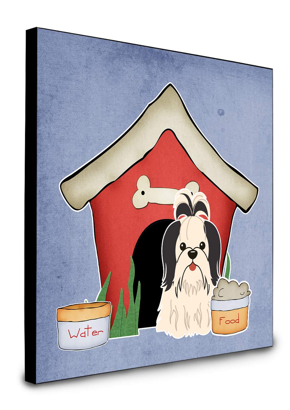 Caroline's Treasures Shih Tzu Dog House Collection - Black & White Art Panel Wall Decor for Pet Lovers | Perfect for Living Room, Bedroom or Dog-Themed Home Decor