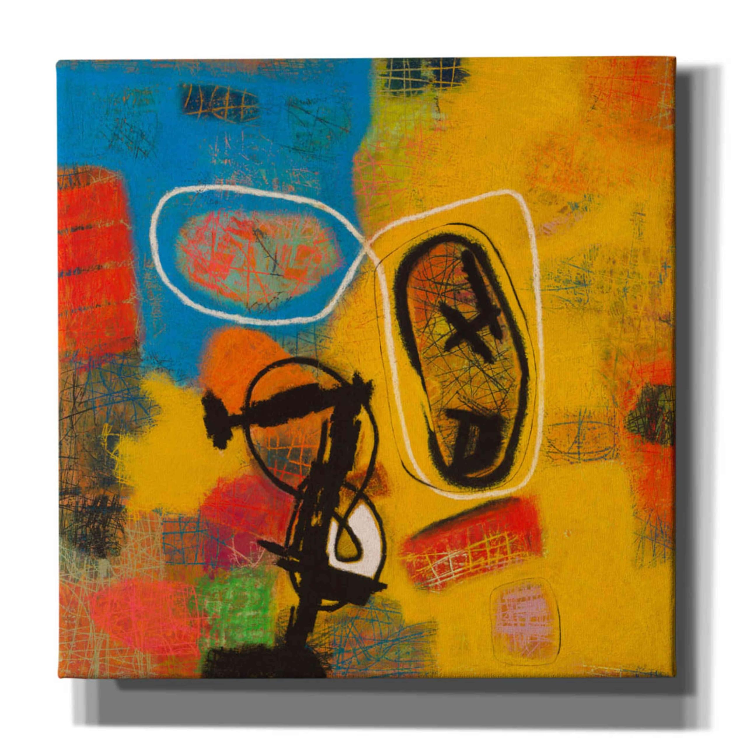 Epic Graffiti 'Conversations in the Abstract 32' by Downs - Premium Giclee Canvas Wall Art Print 12