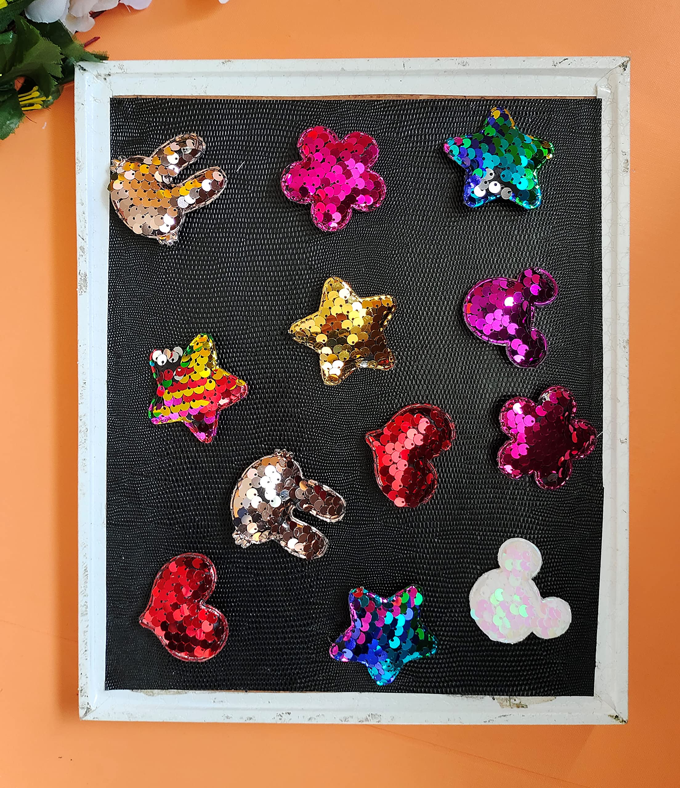 ANNACREATIONS 12-Piece Sparkling Sequins Hair Clips Set - Stylish Hair Accessories for Kids & Girls - Perfect for School, Parties & Daily Wear