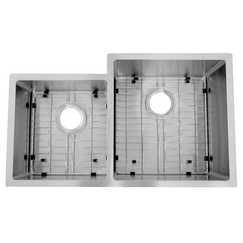 ZLINE Jackson 32-Inch Undermount Double Bowl Stainless Steel Kitchen Sink with Bottom Grid (SRDL 32) - Perfect for Modern Kitchens & Heavy-Duty Cooking