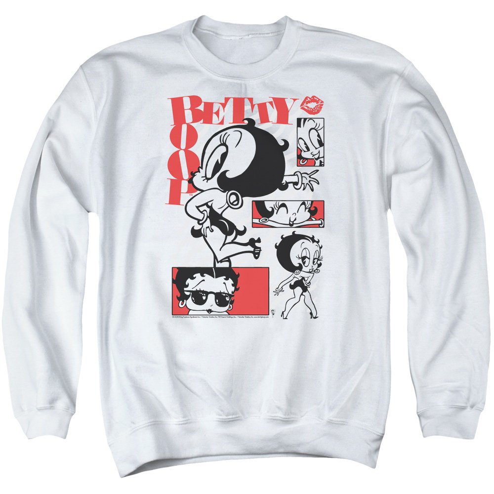 Betty Boop Stylin' Snaps Unisex Crewneck Sweatshirt for Men & Women | Casual Graphic Pullover for Everyday Wear, Street Style & Fan Merchandise