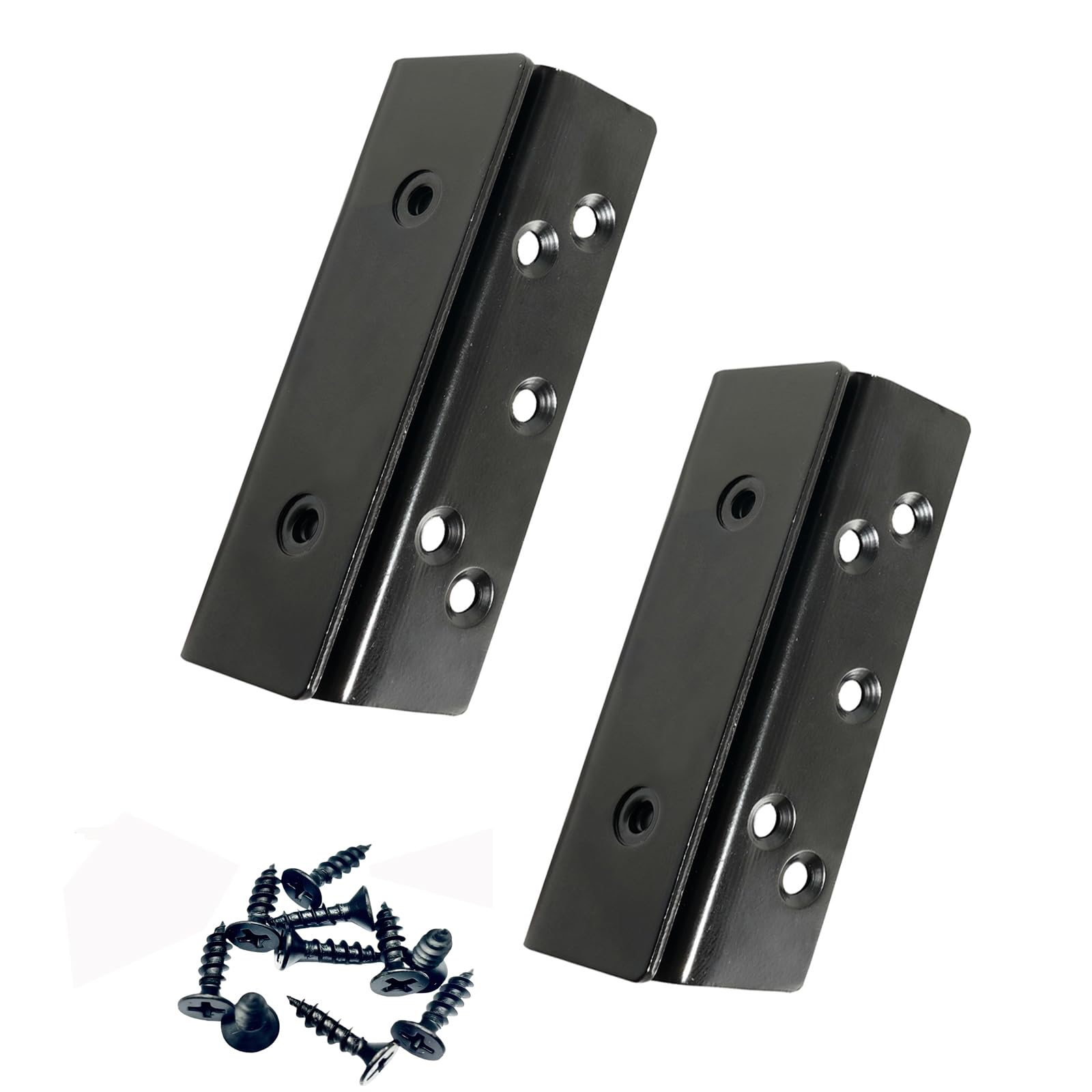 Heavy Duty Bed Frame Brackets with Double Hook Slot - Set of 2 for Wooden Bed Frames (Screws Included) | Bed Post Attachment Hardware for Secure Bed Assembly | Perfect for Bedroom Furniture and DIY Bed Frame Projects
