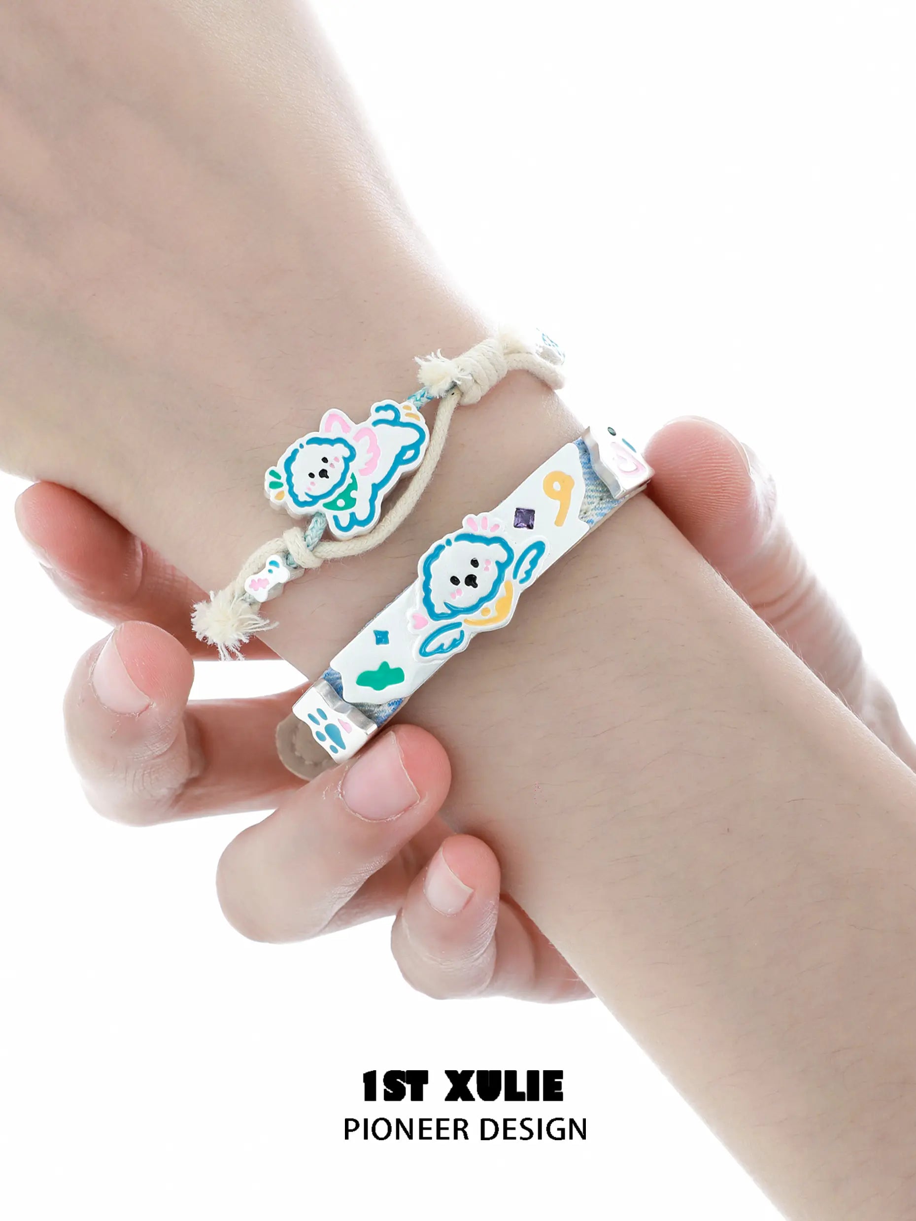 Angel Cuties Handwoven Cotton Rope Bracelet - Boho Chic Adjustable Wristband for Women | Perfect for Beach, Festival, and Everyday Wear