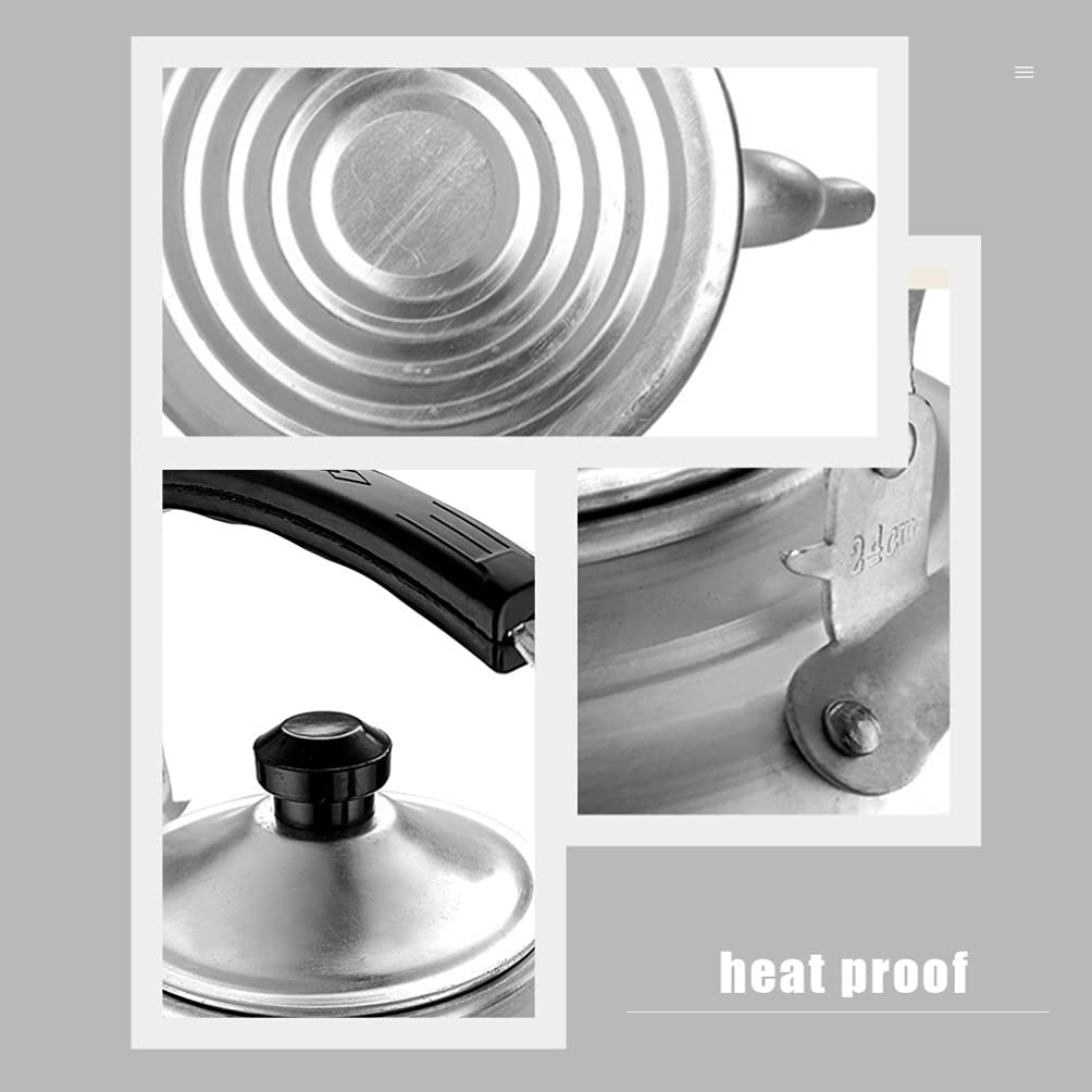 **Hemoton Aluminum Whistling Tea Kettle - Stovetop Whistling Teapot for Home, Kitchen, Camping & BBQ Parties - Durable Metal Tea Kettle with Classic Design**