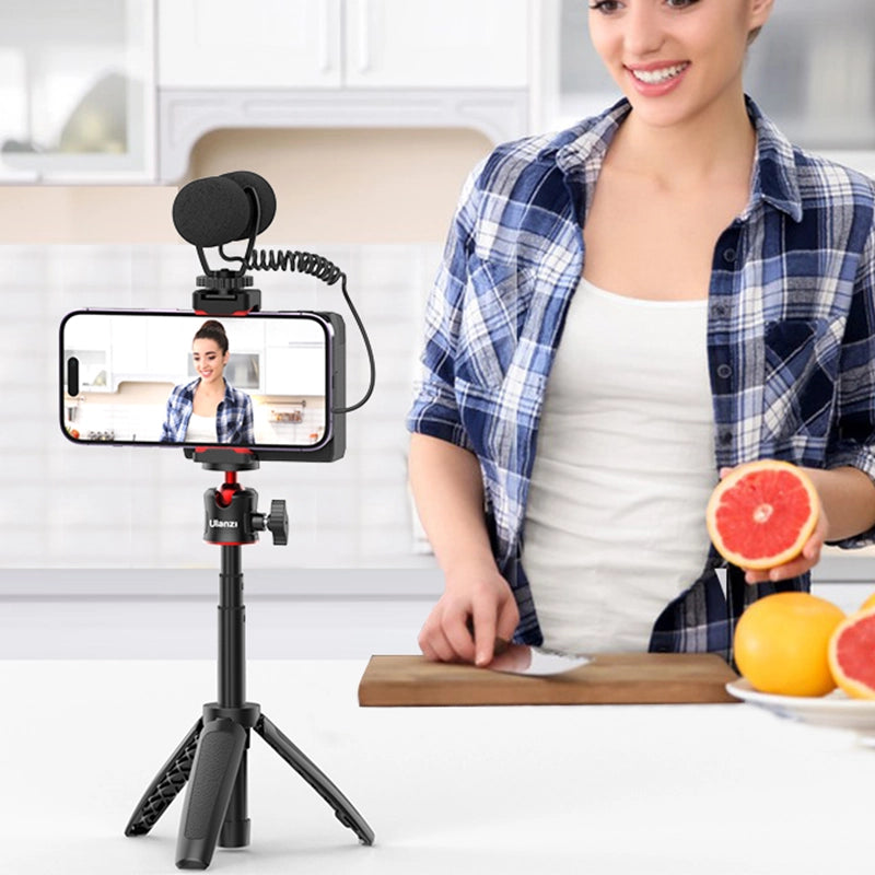 Ulanzi CG 02 Smartphone Camera Grip with Bluetooth & Fill Light 3282B - Perfect for Vlogging, Live Streaming & Content Creation