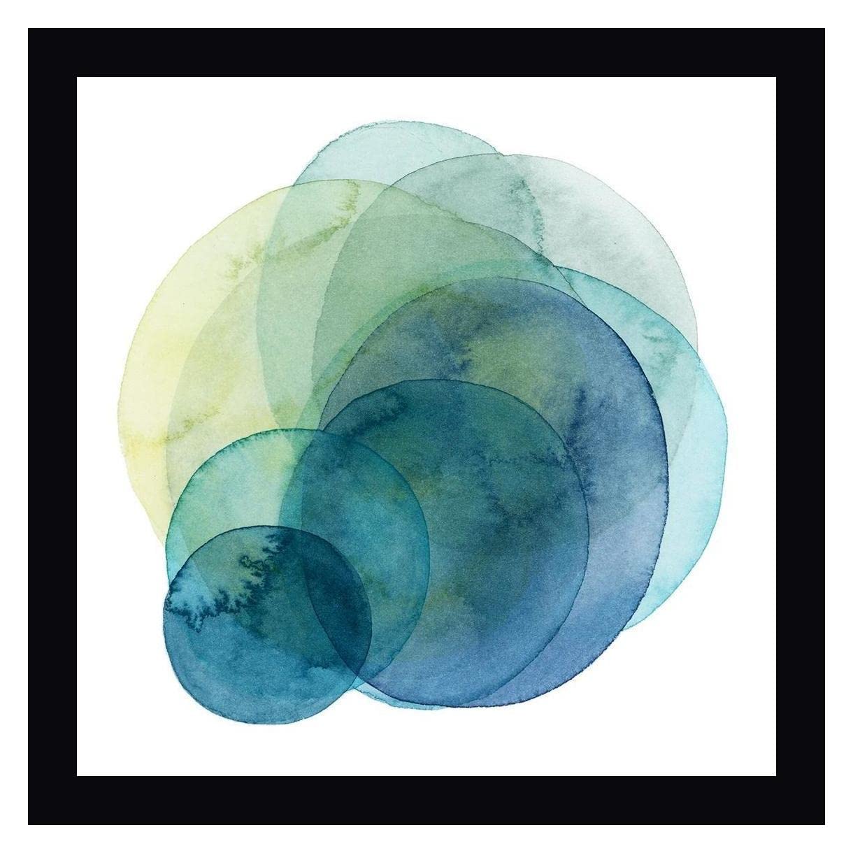 Evolving Planets IV by Grace Popp - 30x30 Inch Framed Canvas Wall Art Print with Black Frame - Ready to Hang - Perfect for Living Room, Bedroom & Office Decor