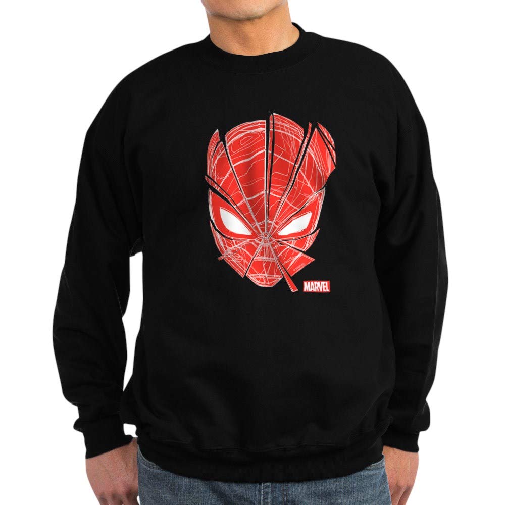 Spider Man Red Mask Sweatshirt - Dark Marvel Superhero Hoodie for Men & Women | Perfect for Cosplay, Halloween Costumes & Comic Con Events