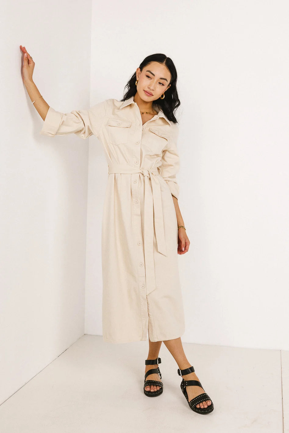 Maggie Denim Dress for Women - Vintage Blue Denim Shirt Dress with Pockets | Perfect for Casual Outings, Date Nights & Summer Vacations