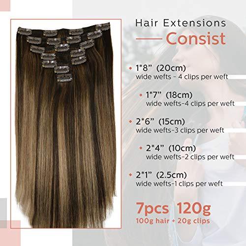 Premium 9A Brazilian Clip-In Human Hair Extensions - 7pcs Double Weft for Instant Volume & Length | Perfect for Weddings, Parties & Everyday Styling
