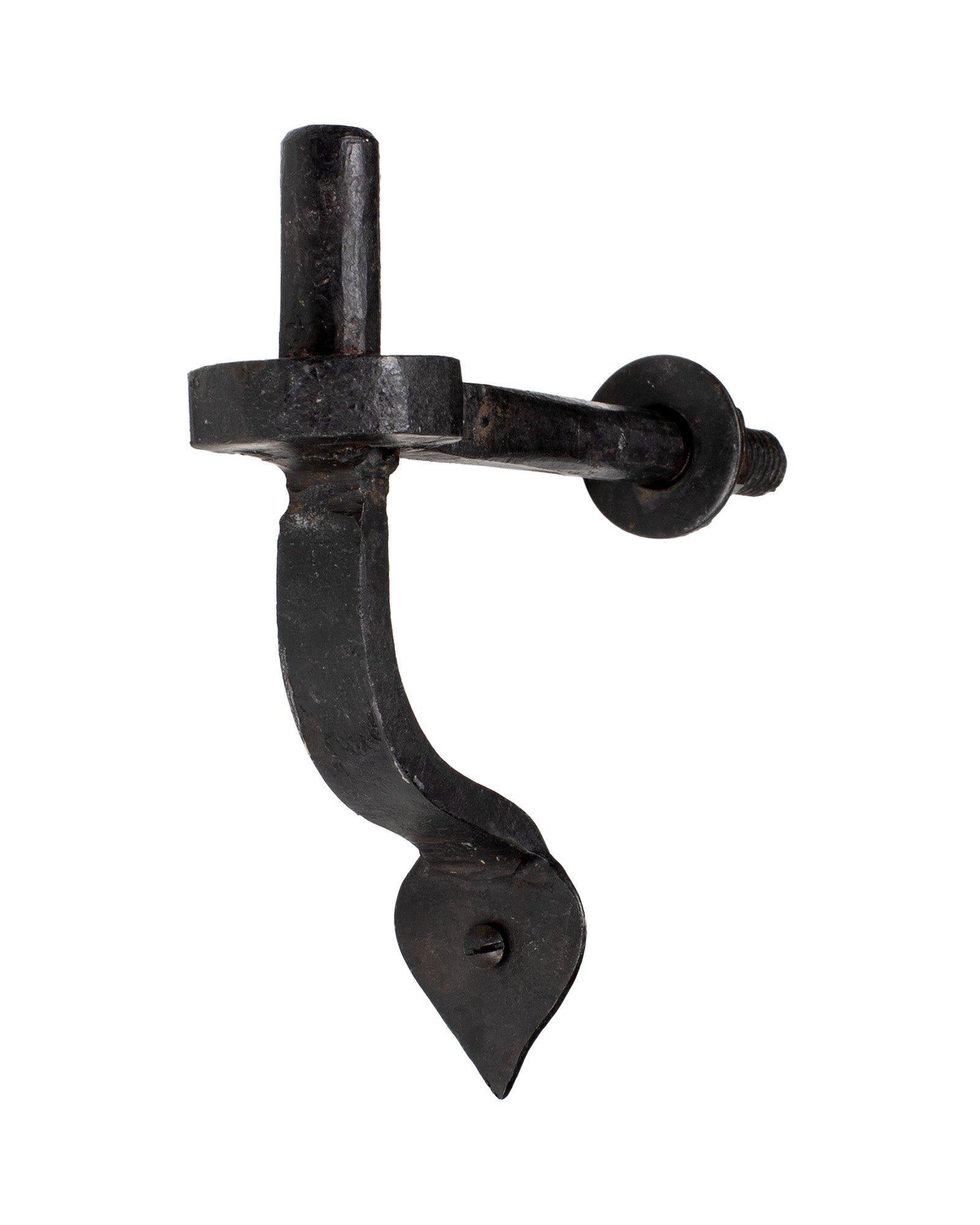 Handmade Wrought Iron Gate Hinges - Black Forged Iron Hinges for Garden Gates, Fences & Outdoor Doors
