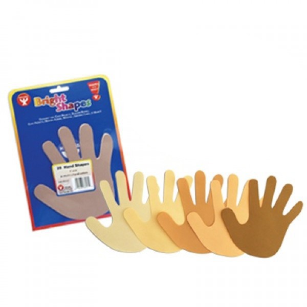 6 Culturally Diverse Hand Shapes - 25 Count - Perfect for Classroom Activities, Cultural Events, and DIY Crafts