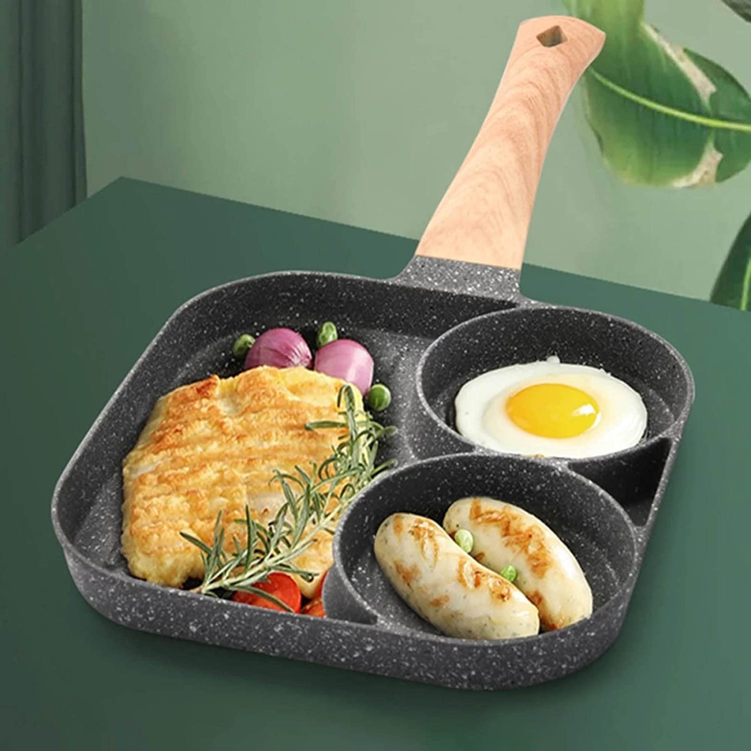 Nonstick Egg Frying Pan - Thickened Pancake Griddle & Omelet Pan for Kitchen | Durable Breakfast Cookware for Perfect Pancakes, Steak & Eggs | Ideal for Home Cooking, Camping & RV Trips