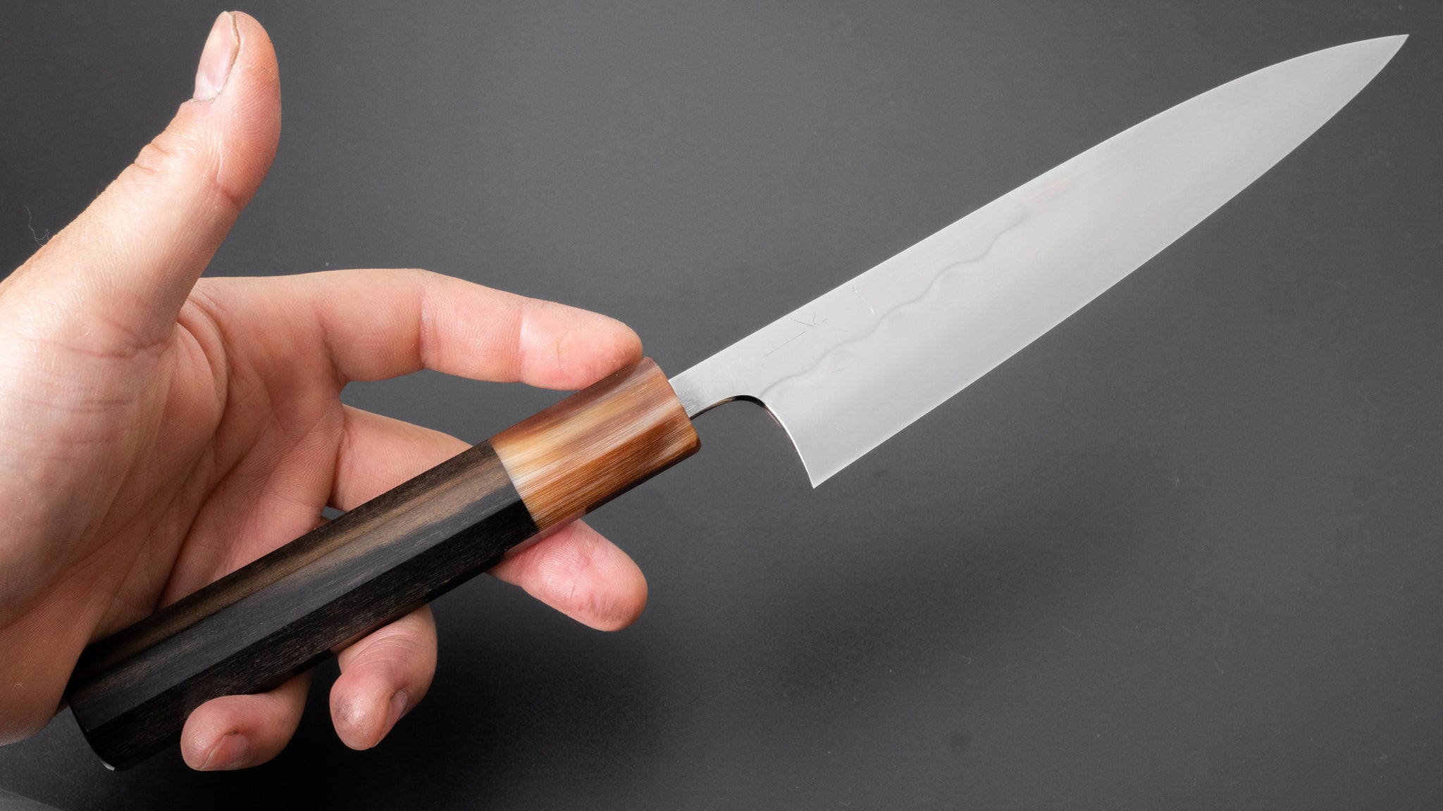 Hitohira Togashi Yohei White #1 Mizu Honyaki Japanese Petty Knife 165mm with Taihei Ebony Handle - Premium Kitchen Knife for Slicing, Chopping & Precision Cutting (#066)
