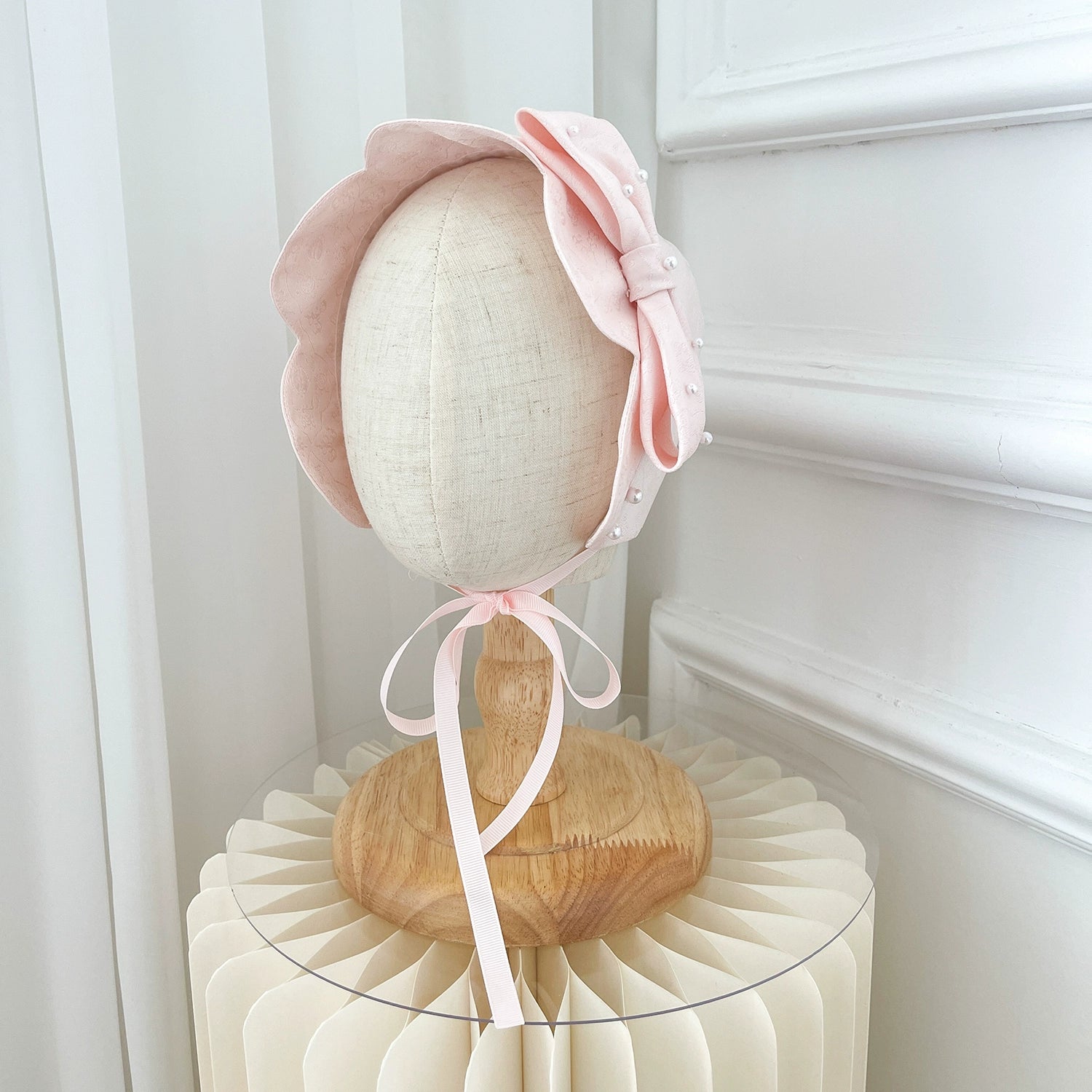 Adorable Baby Bonnet Hat for Girls - Soft Breathable Cotton Sun Protection Infant Hat | Perfect for Newborn, Outdoor Play, Photography & Special Occasions