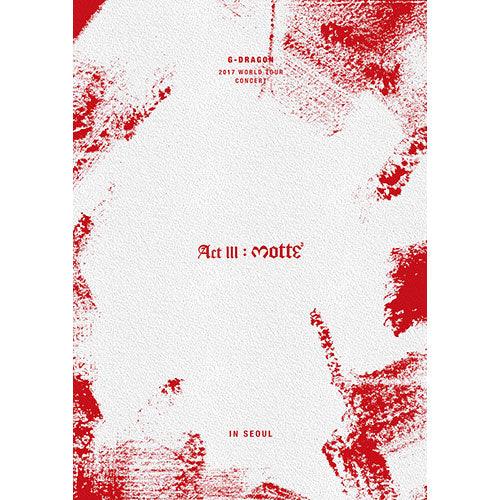 2017 G-Dragon Concert 'ACT III, M.O.T.T.E' in Seoul DVD - Official Live Performance Recording | Perfect for K-pop Fans & Music Collectors | Great for Home Entertainment & Gift Giving