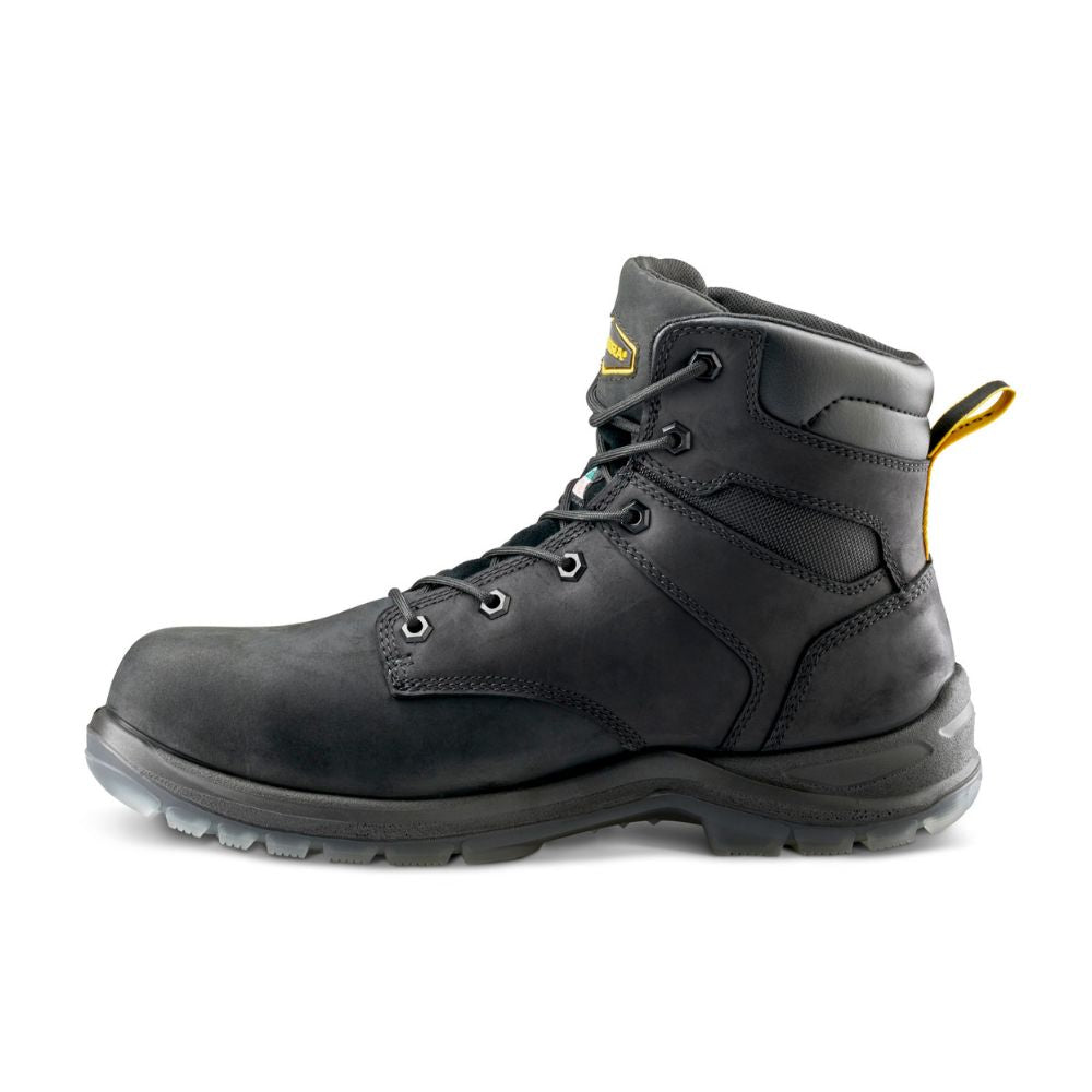 Terra Byrne Unisex 6-Inch Waterproof Composite Toe Work Boots TR0A839BBLK - Black Safety Shoes for Construction, Warehouse & Outdoor Work