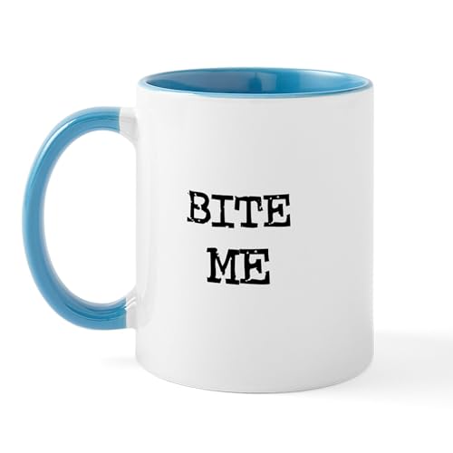White/Blue Inside - Bite Me Mug