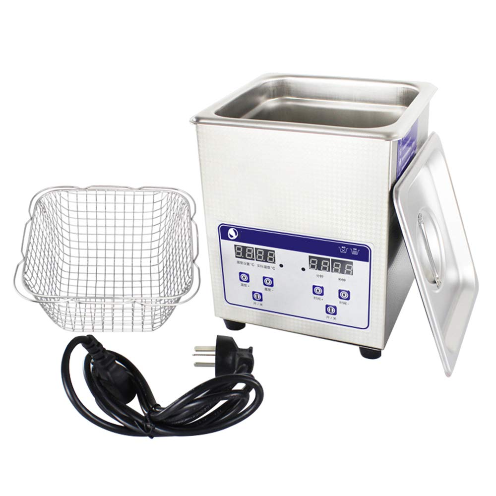 CGOLDENWALL 2L 60W Digital Ultrasonic Cleaner with Heated Function & Timer - Perfect for Jewelry, Eyeglasses, Watches, Dentures, and Small Parts - Includes Cleaning Basket for Home & Professional Use