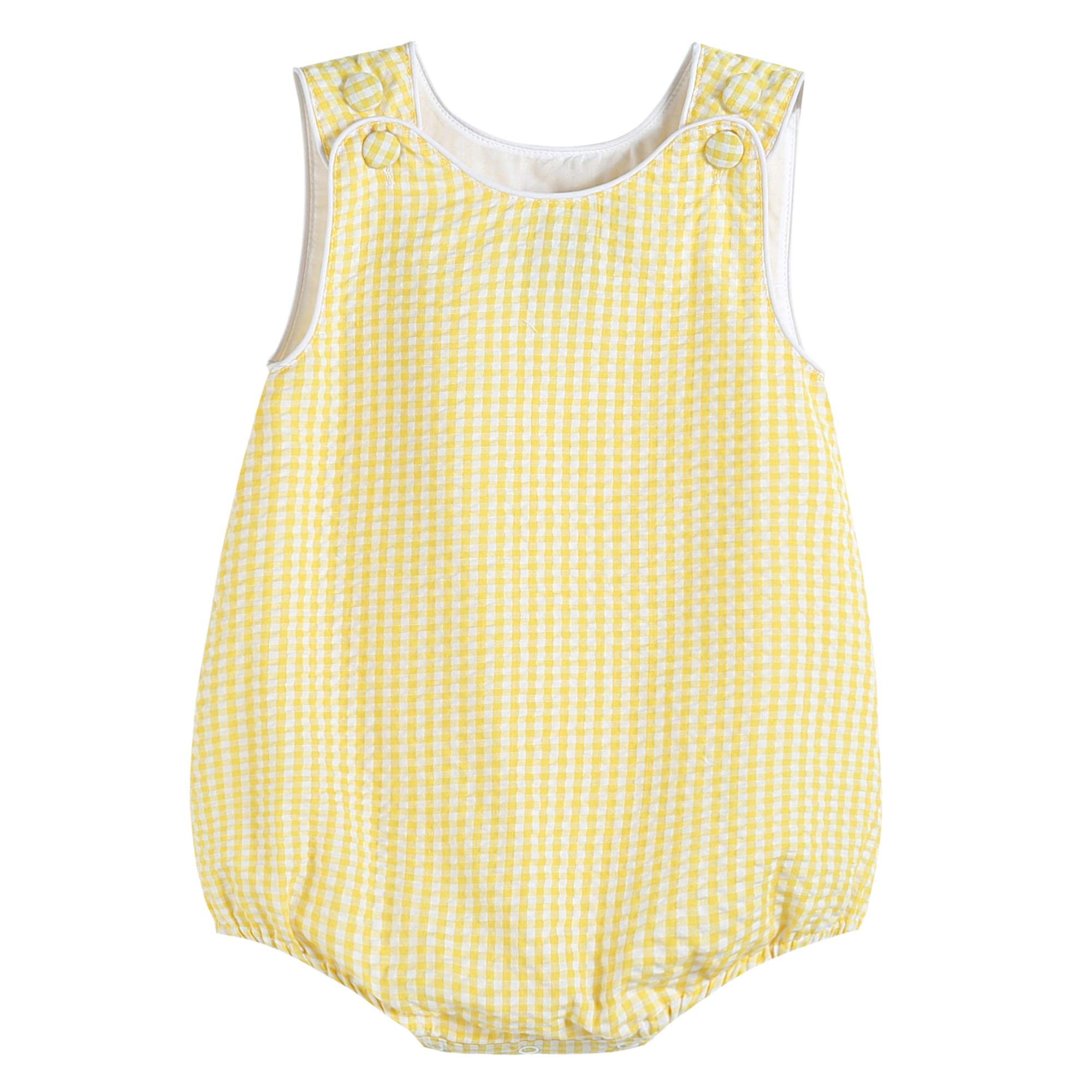Lil Cactus Baby & Toddler Boys Girls Seersucker Gingham Bubble Romper One-Piece Outfit - Perfect for Summer Playdates, Beach Trips & Photo Shoots