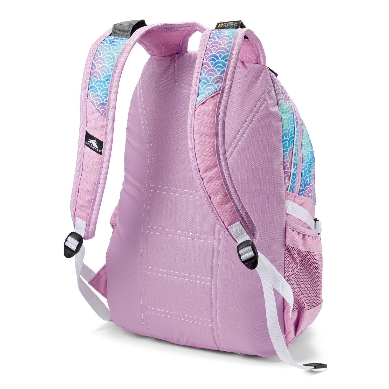 High Sierra Loop Backpack - Durable Travel & Work Laptop Backpack with Tablet Sleeve, One Size, Rainbow Scales Design - Perfect for School, Hiking, Commuting & Business Trips