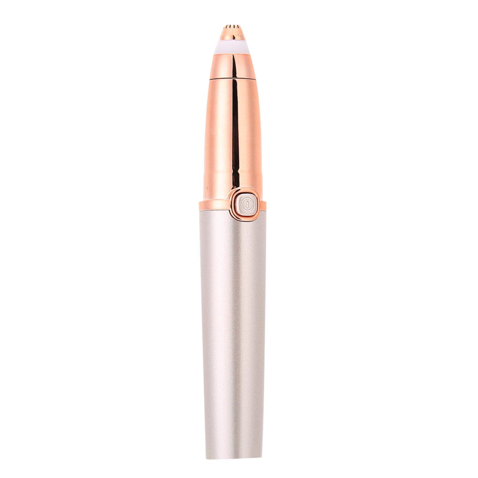 Electric Eyebrow Trimmer for Women - Lipstick Shaped Precision Shaver with Rose Gold Finish | Perfect for Eyebrow Grooming, Travel & On-the-Go Touch Ups