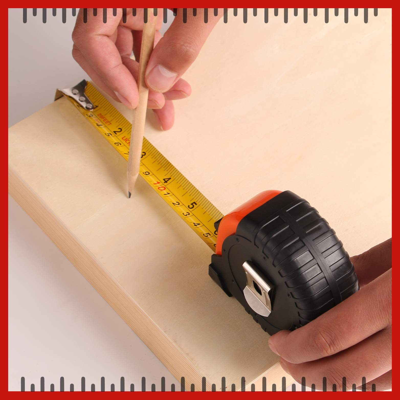 LICHAMP 30-Foot Tape Measure 2-Pack - Easy Read Retractable Measuring Tape with Metric & Fractional Scales (29.5FT/9M x 1-Inch) - Perfect for Construction, DIY Projects, Sewing and Home Improvement