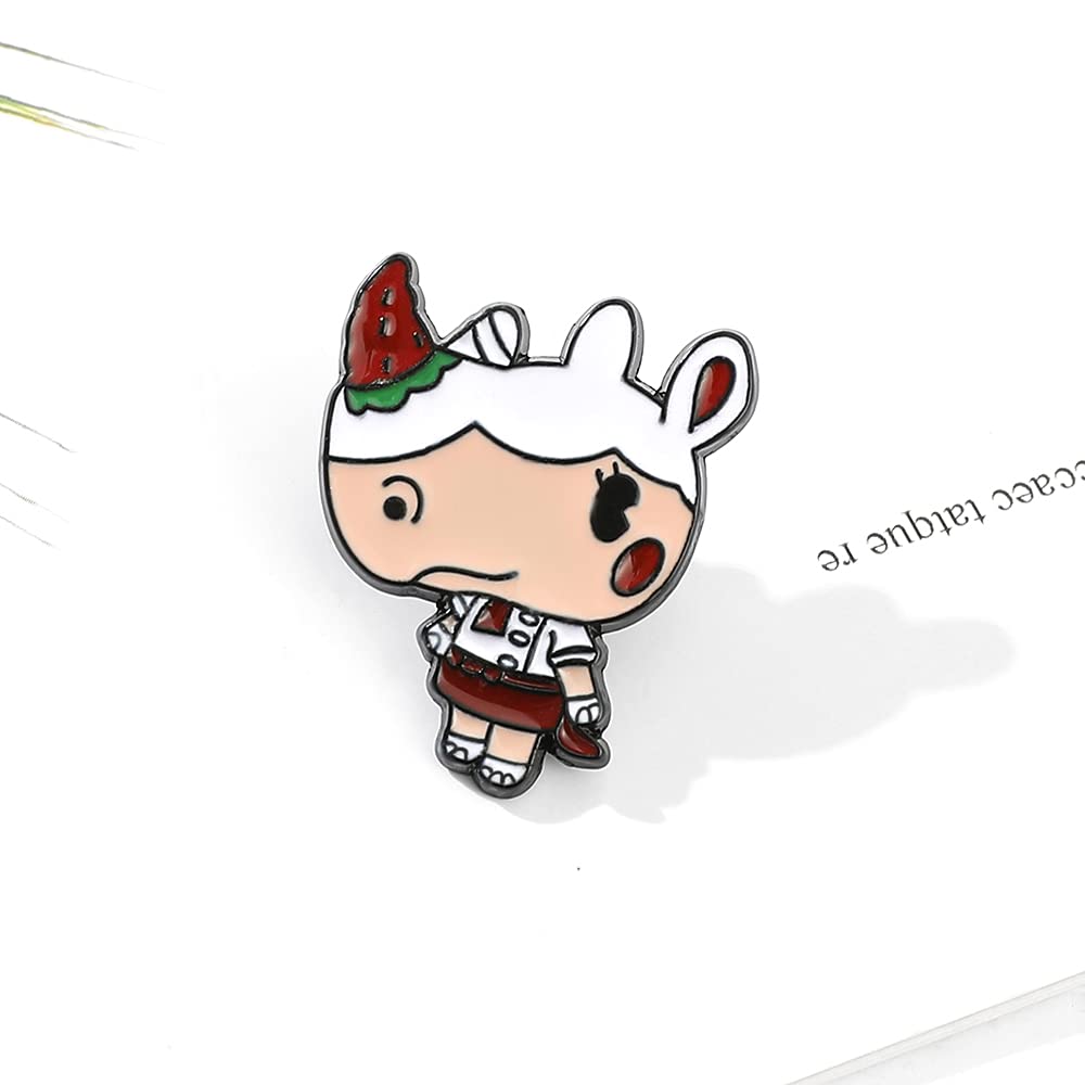 Animal Crossing New Horizons Brooch Pins - Cute Strawberry Rhino Merengue Metal Enamel Pins for Backpacks & Clothes | Game Series Lapel Badges Collection | Perfect Gifts for AC Fans | Great for Cosplay, Conventions & Everyday Fashion