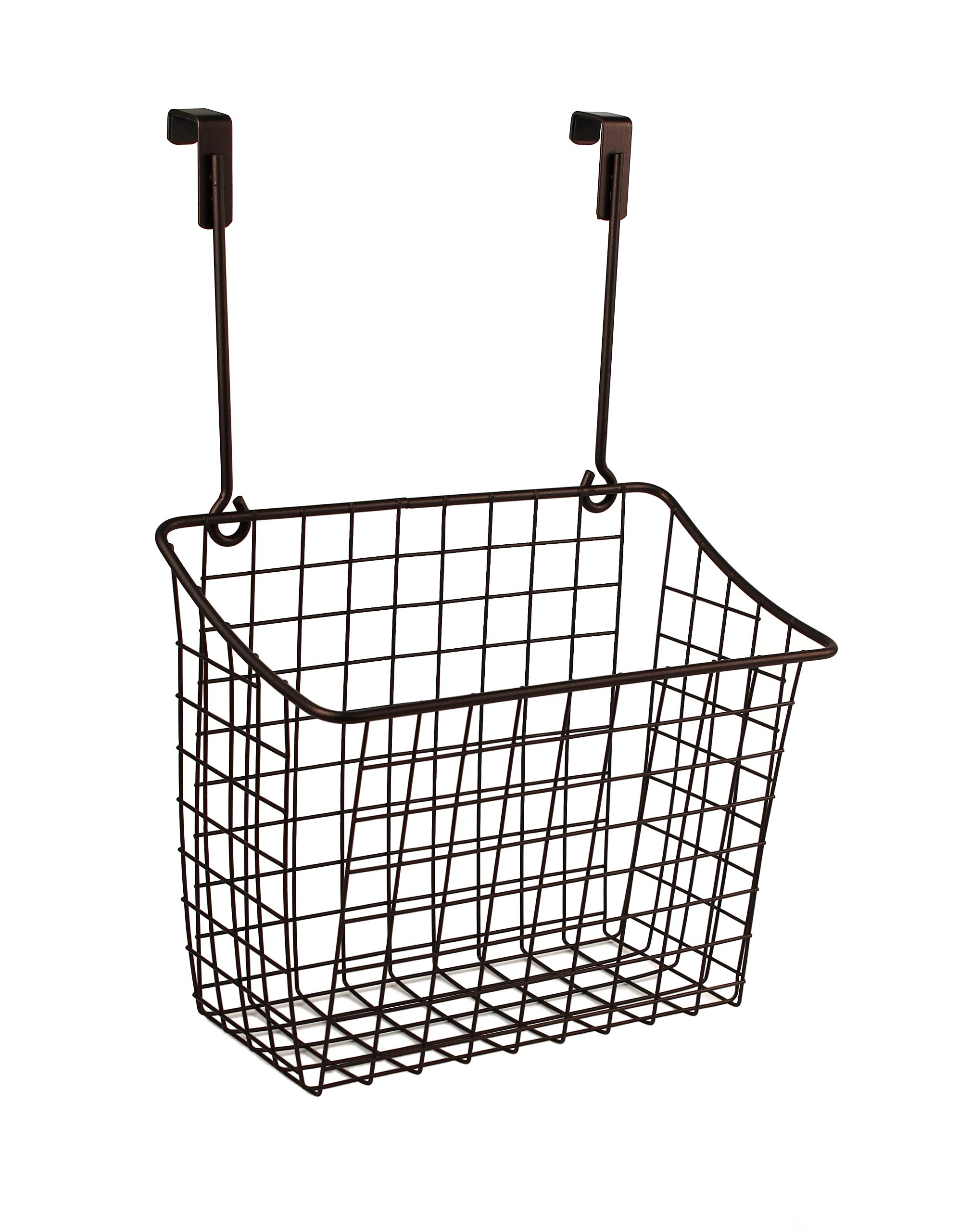 Large Bronze Spectrum Hanging Baskets - Over Cabinet Wire Storage Organizer for Kitchen & Bathroom - Perfect for Cleaning Supplies, Washcloths & Hand Towels | Space-Saving Home Organization Solution