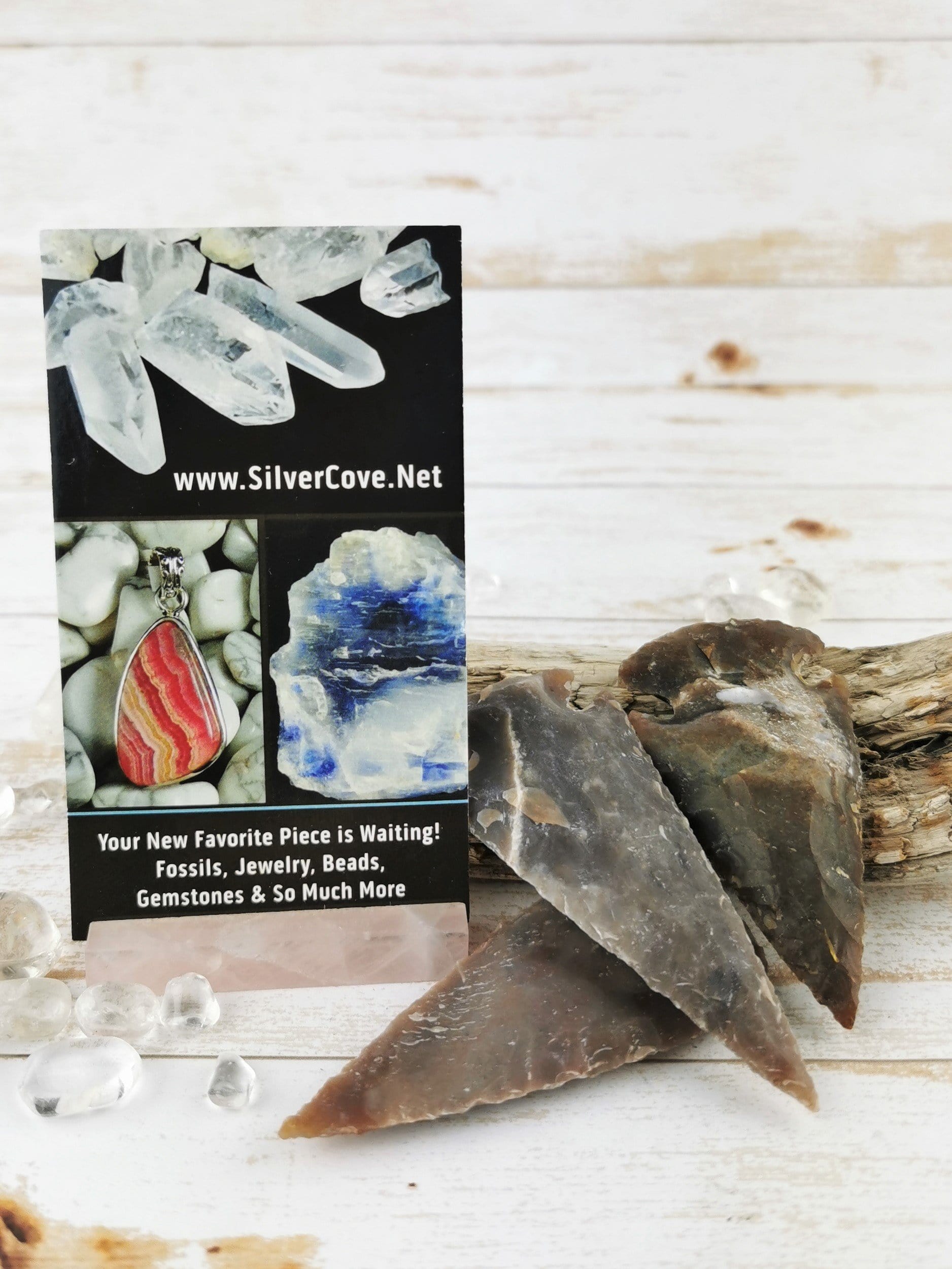 Handmade Grey Jasper Arrowheads - Authentic Stone Carved Arrowheads for Jewelry Making, Necklace Pendants & Native American Crafts | Perfect for DIY Projects, Gift Giving & Spiritual Healing